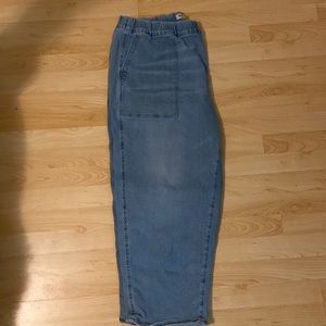 Madewell light-washed jeans size 2X with elastic waistband. Fits like a size 24